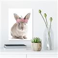 Picture of Floral In Front Bunny _GroupedProduct_Rectangle_Portrait_Unframed_Print_Only_