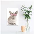 Picture of Floral In Front Bunny _GroupedProduct_Rectangle_Portrait_Unframed_Print_Only_