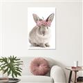 Picture of Floral In Front Bunny _GroupedProduct_Rectangle_Portrait_Unframed_Print_Only_