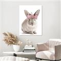 Picture of Floral In Front Bunny _GroupedProduct_Rectangle_Portrait_Unframed_Print_Only_