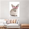 Picture of Floral In Front Bunny _GroupedProduct_Rectangle_Portrait_Unframed_Print_Only_