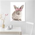 Picture of Floral In Front Bunny _GroupedProduct_Rectangle_Portrait_Unframed_Print_Only_