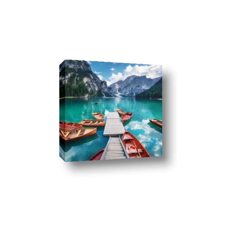 Picture of Boats on Lake _GroupedProduct_Square_Photography _GroupedProduct_Square_Canvas_