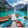 Picture of Boats on Lake _GroupedProduct_Square_Photography _GroupedProduct_Square_Canvas_