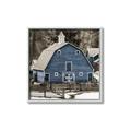 Picture of Blue Barn  _GroupedProduct_Square_Photography _GroupedProduct_Square_Canvas_Framed_