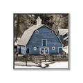 Picture of Blue Barn  _GroupedProduct_Square_Photography _GroupedProduct_Square_Canvas_Framed_