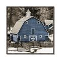Picture of Blue Barn  _GroupedProduct_Square_Photography _GroupedProduct_Square_Canvas_Framed_