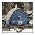 Picture of Blue Barn  _GroupedProduct_Square_Photography _GroupedProduct_Square_Canvas_Framed_