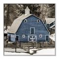 Picture of Blue Barn  _GroupedProduct_Square_Photography _GroupedProduct_Square_Canvas_Framed_