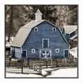 Picture of Blue Barn  _GroupedProduct_Square_Photography _GroupedProduct_Square_Canvas_Framed_