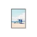 Picture of Blue Beach Day  _GroupedProduct_Rectangle_Portrait_Photography _GroupedProduct_Rectangle_Portrait_Canvas_Framed_