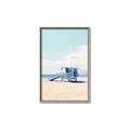 Picture of Blue Beach Day  _GroupedProduct_Rectangle_Portrait_Photography _GroupedProduct_Rectangle_Portrait_Canvas_Framed_