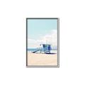Picture of Blue Beach Day  _GroupedProduct_Rectangle_Portrait_Photography _GroupedProduct_Rectangle_Portrait_Canvas_Framed_