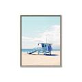 Picture of Blue Beach Day  _GroupedProduct_Rectangle_Portrait_Photography _GroupedProduct_Rectangle_Portrait_Canvas_Framed_