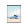 Picture of Blue Beach Day  _GroupedProduct_Rectangle_Portrait_Photography _GroupedProduct_Rectangle_Portrait_Canvas_Framed_