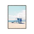 Picture of Blue Beach Day  _GroupedProduct_Rectangle_Portrait_Photography _GroupedProduct_Rectangle_Portrait_Canvas_Framed_
