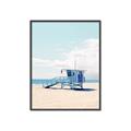 Picture of Blue Beach Day  _GroupedProduct_Rectangle_Portrait_Photography _GroupedProduct_Rectangle_Portrait_Canvas_Framed_