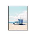 Picture of Blue Beach Day  _GroupedProduct_Rectangle_Portrait_Photography _GroupedProduct_Rectangle_Portrait_Canvas_Framed_