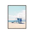 Picture of Blue Beach Day  _GroupedProduct_Rectangle_Portrait_Photography _GroupedProduct_Rectangle_Portrait_Canvas_Framed_
