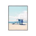 Picture of Blue Beach Day  _GroupedProduct_Rectangle_Portrait_Photography _GroupedProduct_Rectangle_Portrait_Canvas_Framed_