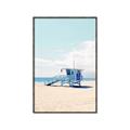 Picture of Blue Beach Day  _GroupedProduct_Rectangle_Portrait_Photography _GroupedProduct_Rectangle_Portrait_Canvas_Framed_