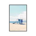 Picture of Blue Beach Day  _GroupedProduct_Rectangle_Portrait_Photography _GroupedProduct_Rectangle_Portrait_Canvas_Framed_