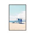 Picture of Blue Beach Day  _GroupedProduct_Rectangle_Portrait_Photography _GroupedProduct_Rectangle_Portrait_Canvas_Framed_