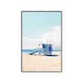 Picture of Blue Beach Day  _GroupedProduct_Rectangle_Portrait_Photography _GroupedProduct_Rectangle_Portrait_Canvas_Framed_