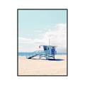 Picture of Blue Beach Day  _GroupedProduct_Rectangle_Portrait_Photography _GroupedProduct_Rectangle_Portrait_Canvas_Framed_