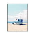 Picture of Blue Beach Day  _GroupedProduct_Rectangle_Portrait_Photography _GroupedProduct_Rectangle_Portrait_Canvas_Framed_