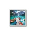 Picture of Boats on Lake _GroupedProduct_Square_Photography _GroupedProduct_Square_Canvas_Framed_