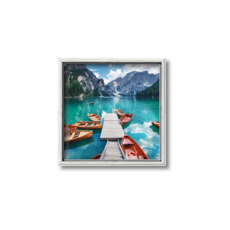 Picture of Boats on Lake _GroupedProduct_Square_Photography _GroupedProduct_Square_Canvas_Framed_