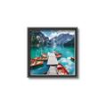 Picture of Boats on Lake _GroupedProduct_Square_Photography _GroupedProduct_Square_Canvas_Framed_