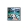 Picture of Boats on Lake _GroupedProduct_Square_Photography _GroupedProduct_Square_Canvas_Framed_