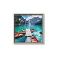 Picture of Boats on Lake _GroupedProduct_Square_Photography _GroupedProduct_Square_Canvas_Framed_