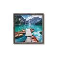 Picture of Boats on Lake _GroupedProduct_Square_Photography _GroupedProduct_Square_Canvas_Framed_