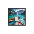 Picture of Boats on Lake _GroupedProduct_Square_Photography _GroupedProduct_Square_Canvas_Framed_