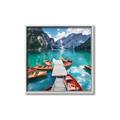 Picture of Boats on Lake _GroupedProduct_Square_Photography _GroupedProduct_Square_Canvas_Framed_