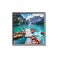 Picture of Boats on Lake _GroupedProduct_Square_Photography _GroupedProduct_Square_Canvas_Framed_