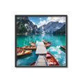 Picture of Boats on Lake _GroupedProduct_Square_Photography _GroupedProduct_Square_Canvas_Framed_