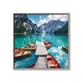 Picture of Boats on Lake _GroupedProduct_Square_Photography _GroupedProduct_Square_Canvas_Framed_