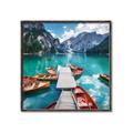Picture of Boats on Lake _GroupedProduct_Square_Photography _GroupedProduct_Square_Canvas_Framed_