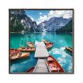 Picture of Boats on Lake _GroupedProduct_Square_Photography _GroupedProduct_Square_Canvas_Framed_