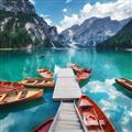 Picture of Boats on Lake _GroupedProduct_Square_Photography _GroupedProduct_Square_Unframed_Print_Only_