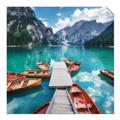 Picture of Boats on Lake _GroupedProduct_Square_Photography _GroupedProduct_Square_Unframed_Print_Only_