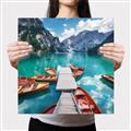 Picture of Boats on Lake _GroupedProduct_Square_Photography _GroupedProduct_Square_Canvas_