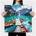 Picture of Boats on Lake _GroupedProduct_Square_Photography _GroupedProduct_Square_Canvas_