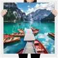 Picture of Boats on Lake _GroupedProduct_Square_Photography _GroupedProduct_Square_Canvas_