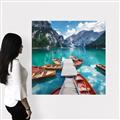 Picture of Boats on Lake _GroupedProduct_Square_Photography _GroupedProduct_Square_Canvas_