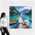 Picture of Boats on Lake _GroupedProduct_Square_Photography _GroupedProduct_Square_Canvas_